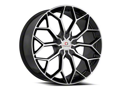 Cavallo CLV-44 Gloss Black and Machined 5-Lug Wheel; 18x8; 35mm Offset (87-90 Dakota)