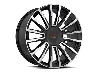 Cavallo CLV-47 Gloss Black and Machined 5-Lug Wheel; 20x8.5; 35mm Offset (87-90 Dakota)