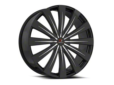 Cavallo CLV-49 Gloss Black and Machined 5-Lug Wheel; 20x8.5; 35mm Offset (87-90 Dakota)