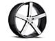 Cavallo CLV-5 Gloss Black and Machined 5-Lug Wheel; 18x8; 35mm Offset (87-90 Dakota)