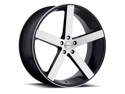 Cavallo CLV-5 Gloss Black and Machined 5-Lug Wheel; 18x8; 35mm Offset (87-90 Dakota)