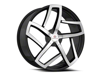 Cavallo CLV-50 Gloss Black and Machined 5-Lug Wheel; 18x8; 35mm Offset (87-90 Dakota)