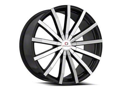 Cavallo CLV-52 Gloss Black and Machined 5-Lug Wheel; 18x8; 35mm Offset (87-90 Dakota)