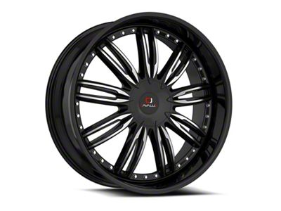 Cavallo CLV-54 Gloss Black and Machined 5-Lug Wheel; 18x8; 35mm Offset (87-90 Dakota)