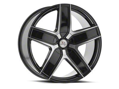 Cavallo CLV-C-31 Gloss Black and Machined 5-Lug Wheel; 20x8.5; 35mm Offset (87-90 Dakota)