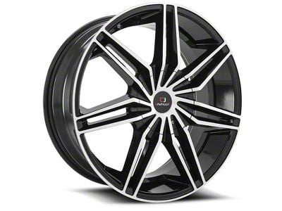 Cavallo CLV-19 Gloss Black and Machined 6-Lug Wheel; 22x9.5; 25mm Offset (04-08 F-150)