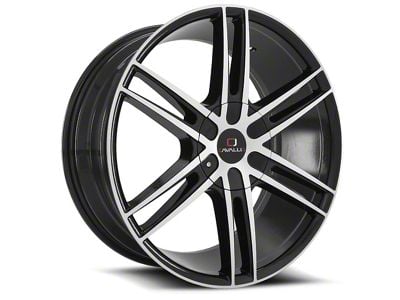 Cavallo CLV-20 Gloss Black and Machined 6-Lug Wheel; 20x8.5; 25mm Offset (04-08 F-150)