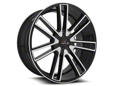 Cavallo CLV-21 Gloss Black and Machined 6-Lug Wheel; 22x9.5; 15mm Offset (21-24 F-150)