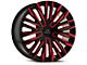 Cavallo CLV-28 Gloss Black and Red Milled 6-Lug Wheel; 20x8.5; 15mm Offset (21-24 F-150)