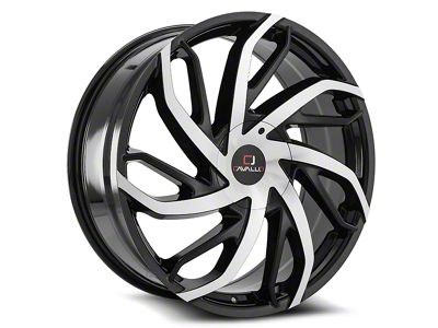 Cavallo CLV-29 Gloss Black and Machined 6-Lug Wheel; 24x9; 25mm Offset (21-24 F-150)