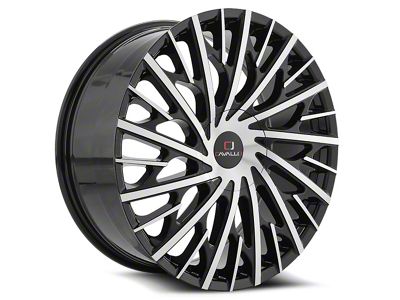 Cavallo CLV-30 Gloss Black and Machined 6-Lug Wheel; 22x9.5; 25mm Offset (21-24 F-150)