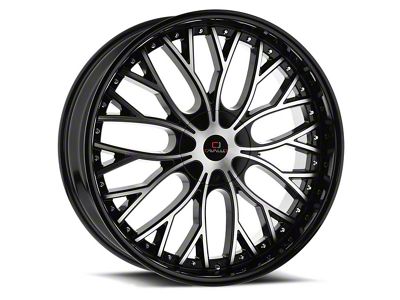 Cavallo CLV-33 Gloss Black and Machined 6-Lug Wheel; 22x9.5; 17mm Offset (21-24 F-150)