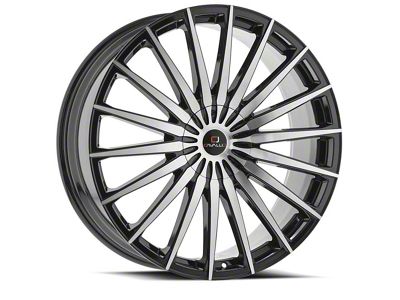 Cavallo CLV-34 Gloss Black and Machined 6-Lug Wheel; 22x9.5; 15mm Offset (21-24 F-150)