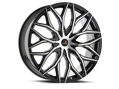 Cavallo CLV-37 Gloss Black and Machined 6-Lug Wheel; 20x8.5; 15mm Offset (21-24 F-150)