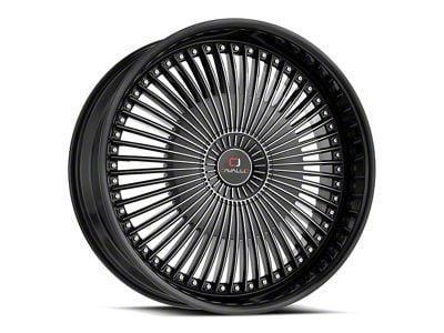 Cavallo CLV-41 Gloss Black and Machined 6-Lug Wheel; 22x9.5; 25mm Offset (04-08 F-150)