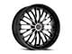 Cavallo CLV-42 Gloss Black and Machined 6-Lug Wheel; 22x9.5; 25mm Offset (04-08 F-150)