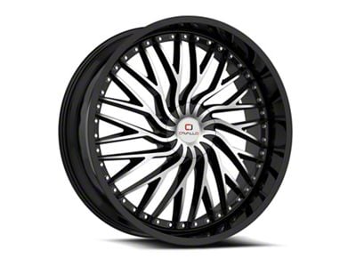 Cavallo CLV-43 Gloss Black and Machined 6-Lug Wheel; 22x9.5; 25mm Offset (04-08 F-150)