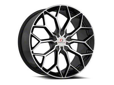 Cavallo CLV-44 Gloss Black and Machined 6-Lug Wheel; 24x9; 25mm Offset (04-08 F-150)