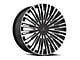 Cavallo CLV-48 Gloss Black and Machined 6-Lug Wheel; 24x9; 25mm Offset (21-24 F-150)