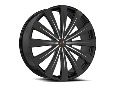 Cavallo CLV-49 Gloss Black and Machined 6-Lug Wheel; 26x9.5; 25mm Offset (09-14 F-150)