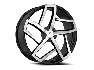 Cavallo CLV-50 Gloss Black and Machined 6-Lug Wheel; 22x9.5; 25mm Offset (21-24 F-150)