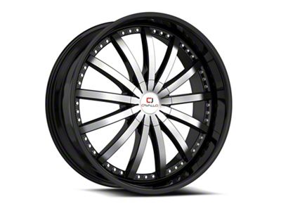 Cavallo CLV-53 Gloss Black and Machined 6-Lug Wheel; 22x9.5; 25mm Offset (21-24 F-150)