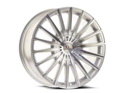 Cavallo CLV-34 Silver and Machined 6-Lug Wheel; 20x8.5; 15mm Offset (99-06 Silverado 1500)