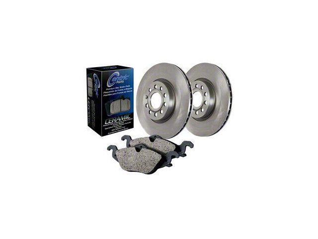 Select Axle Plain 8-Lug Brake Rotor and Pad Kit; Front and Rear (11-12 2WD F-350 Super Duty SRW)