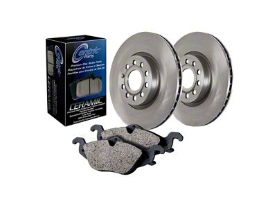 Select Axle Plain 8-Lug Brake Rotor and Pad Kit; Front and Rear (13-16 4WD F-350 Super Duty SRW)