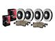 Preferred Axle Plain 8-Lug Brake Rotor and Pad Kit; Front and Rear (06-08 RAM 1500 Mega Cab)