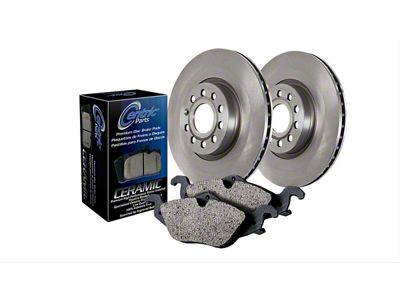 Select Axle Plain 8-Lug Brake Rotor and Pad Kit; Front and Rear (06-08 RAM 1500 Mega Cab)