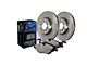 Select Axle Plain 6-Lug Brake Rotor and Pad Kit; Front and Rear (07-13 Sierra 1500 w/ Rear Disc Brakes)