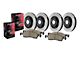 Preferred Axle Plain 8-Lug Brake Rotor and Pad Kit; Front and Rear (07-10 Sierra 3500 HD SRW)
