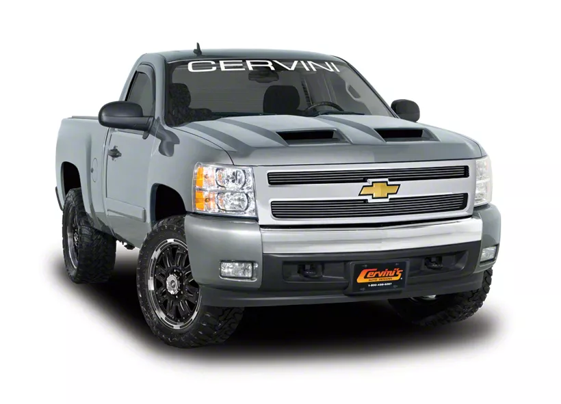 Cervini's Silverado 1500 Ram Air Hood; Unpainted 1192 (07-13 Silverado ...