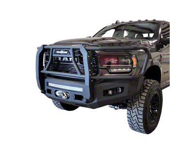 Chassis Unlimited Attitude Series Winch Front Bumper with Guard; Black Textured (19-24 RAM 2500)