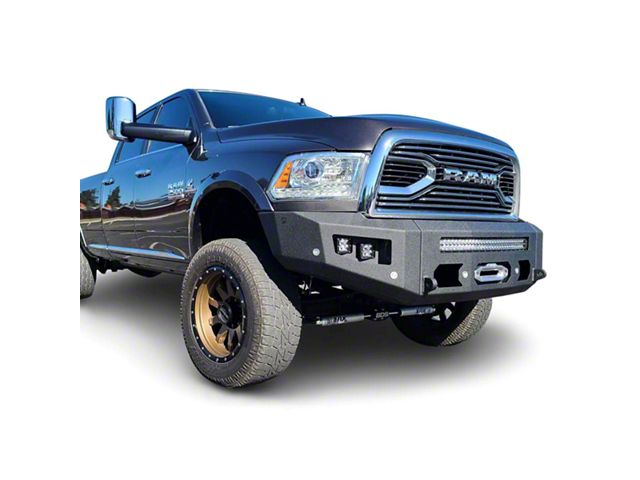 Chassis Unlimited Attitude Series Winch Front Bumper; Not Pre-Drilled for Front Parking Sensors; Black Textured (10-18 RAM 2500)