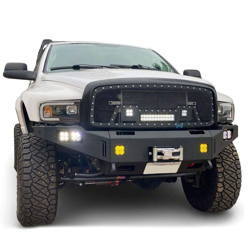 Chassis Unlimited Ram 3500 Octane Series Winch Front Bumper Black Textured Cub940131 03 05 Ram