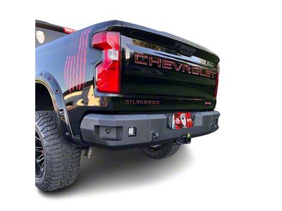 Chassis Unlimited Attitude Series Rear Bumper; Black Textured (19-25 Sierra 1500 w/o Factory Dual Exhaust)