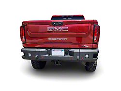 Chassis Unlimited Attitude Series Rear Bumper; Pre-Drilled for Backup Sensors; Black Textured (20-24 Sierra 3500 HD)