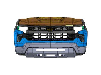 Chassis Unlimited Prolite Series Front Bumper; Black Textured (22-24 Silverado 1500)