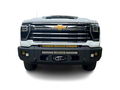 Chassis Unlimited Attitude Series Winch Front Bumper; Black Textured (2024 Silverado 2500 HD)