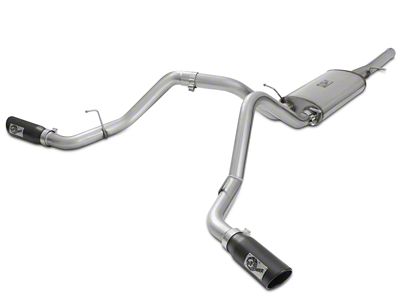 AFE MACH Force-XP 3-Inch Dual Exhaust System with Black Tips; Side Exit (09-13 4.3L Silverado 1500)