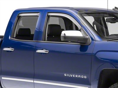 Putco Element Tinted Window Visors; Channel Mount; Front and Rear (14-18 Silverado 1500 Double Cab, Crew Cab)