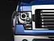 Dual LED Halo Projector Headlights; Chrome Housing; Clear Lens (09-14 F-150 w/ Factory Halogen Headlights)