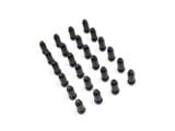 Black 6-Spline Lug Nut Kit; 14mm x 1.5; Set of 24 (99-25 Silverado 1500)