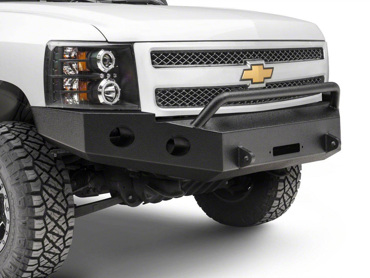 DV8 Offroad Silverado 1500 Recovery Front Bumper with Bull Bar FBCS1-01 ...