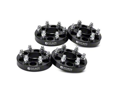 1-Inch 6-Lug Wheel Spacers; Black; Set of Four (15-22 Colorado)