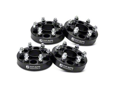 1.25-Inch 6-Lug Wheel Spacers; Black; Set of Four (15-22 Colorado)