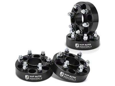 1.50-Inch 6-Lug Wheel Spacers; Black; Set of Four (15-22 Colorado)