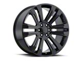 2017 Denali Replica Gloss Black 6-Lug Wheel; 24x10; 30mm Offset (23-25 Colorado)